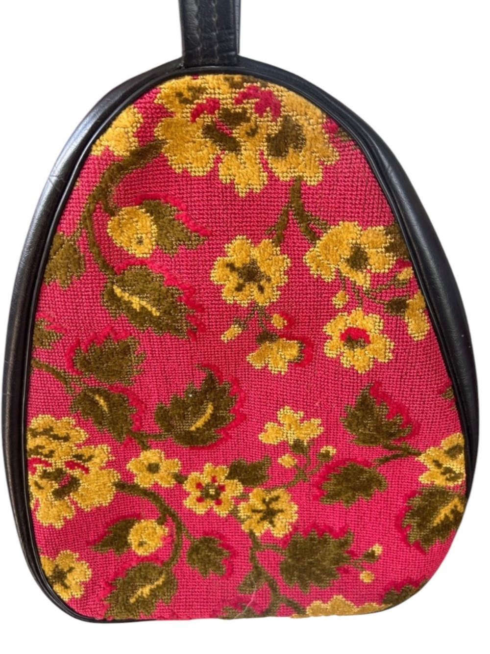 Vintage Floral Jacquard Tapestry Egg-Shaped Teardrop Bag